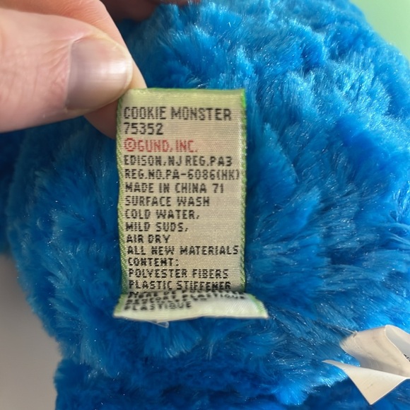 2002 Sesame Street Cookie Monster Plush Stuffed Animal Kids Toy, Size 11” tall - Picture 8 of 8